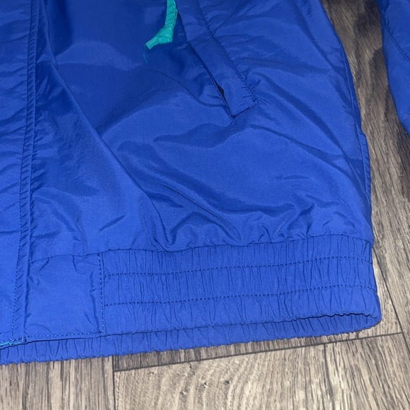 Vintage 90s Eddie Bauer Ultrex Snap Front Windbreaker Jacket Teal Blue Men's M - Picture 7 of 16